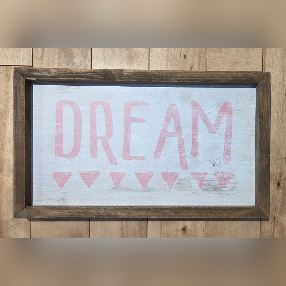 Hobby Lobby Pink 'DREAM' Wood Sign (14.5" x 8.5")